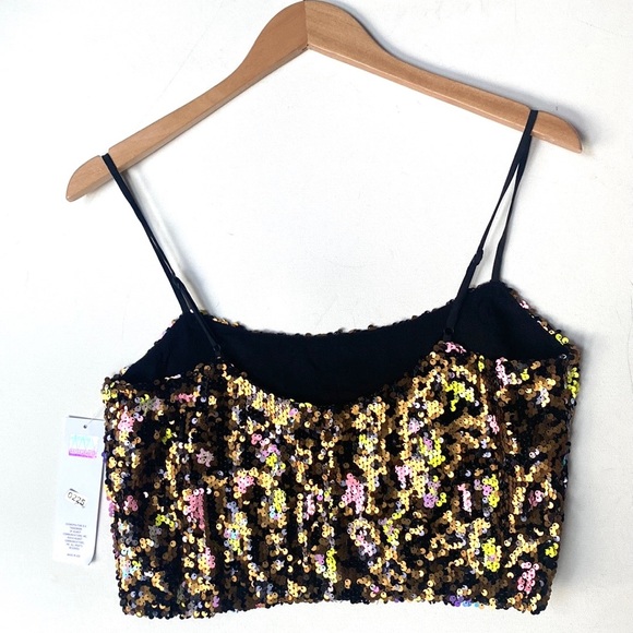 (A3) Cosmopolitan X DTP Leopard Sequin Isla Tank Crop top ONLY, Size XS, NWT - Picture 13 of 13